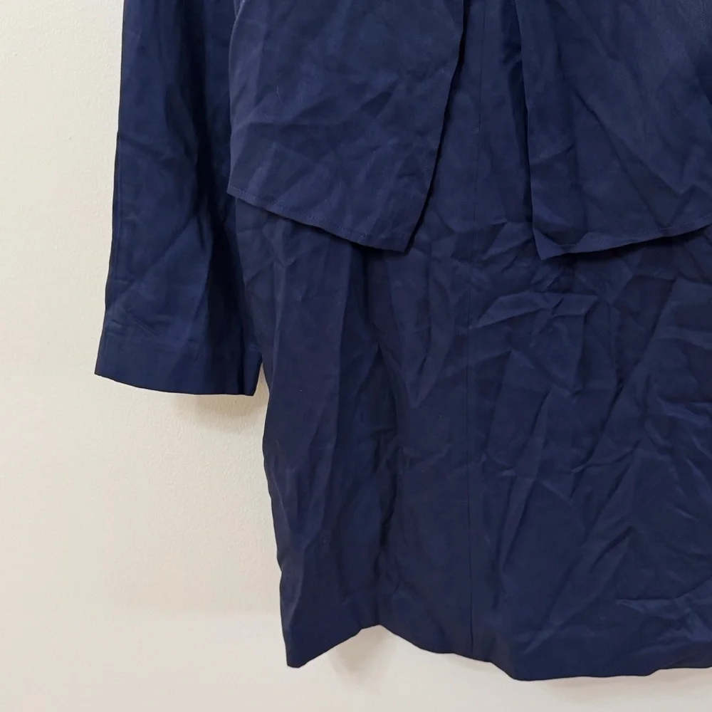 Topshop Navy Blue Trench Coat - Picture 9 of 11